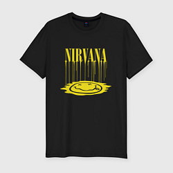 Мужская slim-футболка Nirvana Логотип Нирвана