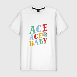 Футболка slim-fit Ace Ace Baby, цвет: белый