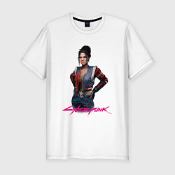Футболка slim-fit Panam - Панам Cyberpunk 2077, цвет: белый