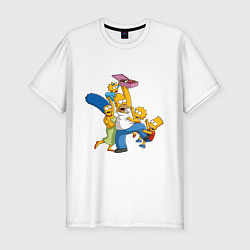 Мужская slim-футболка Simpsons donuts