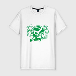 Мужская slim-футболка Beach - Volleyball
