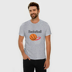 Футболка slim-fit Game Basketball, цвет: меланж — фото 2