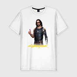 Мужская slim-футболка Cyberpunk2077 Johnny