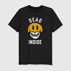 Мужская slim-футболка Dead inside - мертвый внутри