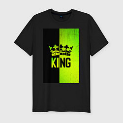 Мужская slim-футболка Надпись KING