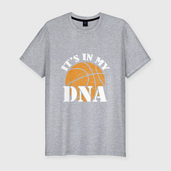 Мужская slim-футболка ДНК Баскетбол