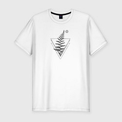 Футболка slim-fit Папоротник Номер Два, цвет: белый