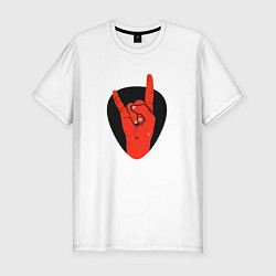 Мужская slim-футболка Красная коза