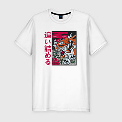 Мужская slim-футболка Японский тигр