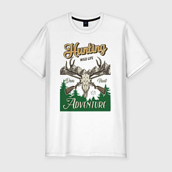 Мужская slim-футболка Deer Hunting