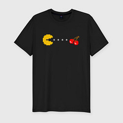 Футболка slim-fit Pac-man 8bit, цвет: черный