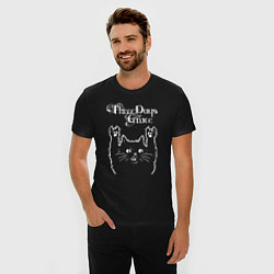 Футболка slim-fit Three Days Grace Рок кот, цвет: черный — фото 2