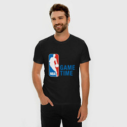 Футболка slim-fit NBA Game Time, цвет: черный — фото 2