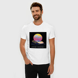 Футболка slim-fit Stay Rad, Stay Retro Retrowave, цвет: белый — фото 2