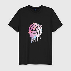 Мужская slim-футболка Volleyball Colors