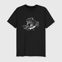 Мужская slim-футболка Sailors skull