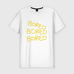 Футболка slim-fit Bored Bored Bored, цвет: белый