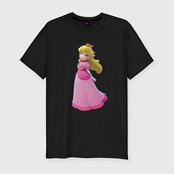 Футболка slim-fit Принцесса Персик Super Mario, цвет: черный