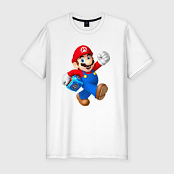 Мужская slim-футболка Super Mario Hero!