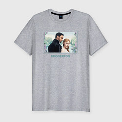 Мужская slim-футболка Bridgerton love couple