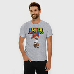 Футболка slim-fit Mario and Goomba Super Mario, цвет: меланж — фото 2