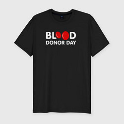 Мужская slim-футболка Blood Donor Day