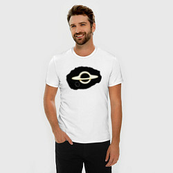Футболка slim-fit Interstellar black hole, цвет: белый — фото 2