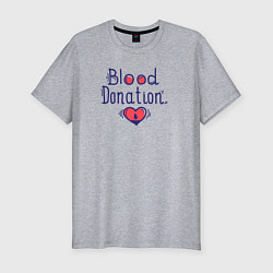 Мужская slim-футболка Blood Donation