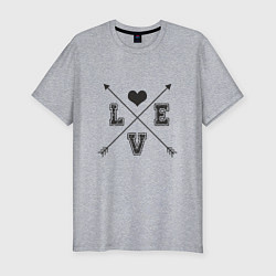 Мужская slim-футболка Love Arrow