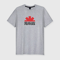 Мужская slim-футболка Red Hot Chili Peppers с половиной лого