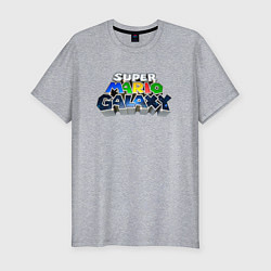 Футболка slim-fit Super Mario Galaxy logo, цвет: меланж