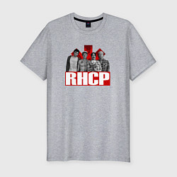 Футболка slim-fit Red Hot Chili Peppers состав на фоне звезды, цвет: меланж