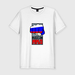 Футболка slim-fit Russian MMA, цвет: белый