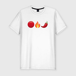 Футболка slim-fit Emoji RHCP, цвет: белый