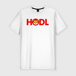 Мужская slim-футболка HODL Shiba