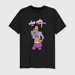 Футболка slim-fit GTA 3 Girl, цвет: черный