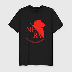 Мужская slim-футболка Nerv в Neon Genesis Evangelion