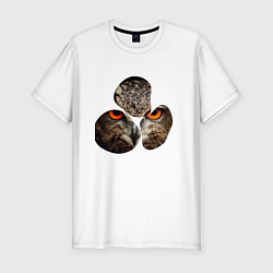 Мужская slim-футболка Owl puzzle