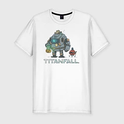 Мужская slim-футболка Титанфол арт Helloween TITANFALL