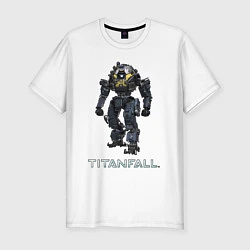 Мужская slim-футболка TITANFALL ROBOT ART титанфолл