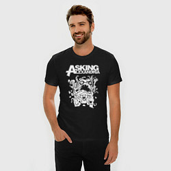 Футболка slim-fit Asking alexandria монстер, цвет: черный — фото 2