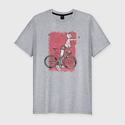 Мужская slim-футболка Bike punk cats