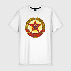 Мужская slim-футболка Герб СССР без надписей