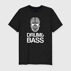 Мужская slim-футболка Drum and bass mix