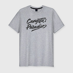 Мужская slim-футболка Gangstas paradise