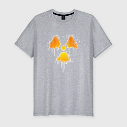 Мужская slim-футболка Radioactive symbol
