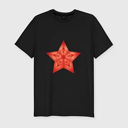 Мужская slim-футболка Звезда векторная
