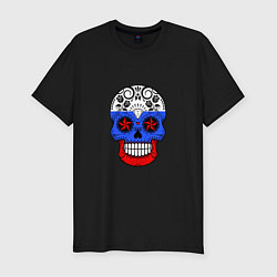 Футболка slim-fit Russian Skull, цвет: черный