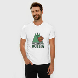 Футболка slim-fit Welcome - Russia, цвет: белый — фото 2
