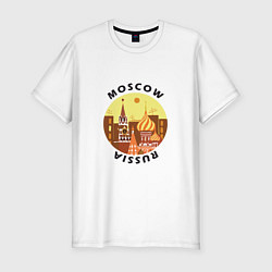 Футболка slim-fit Russia - Moscow, цвет: белый